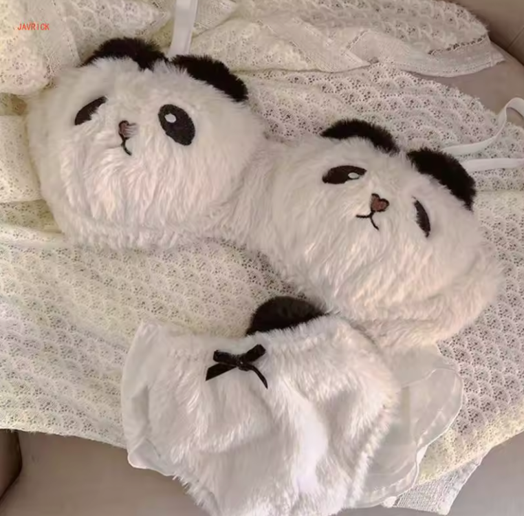 Plushé Panda – 2 Piece Plushy Lingerie Set