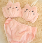 Plushé Kittykiss – 2 Piece Plushy Lingerie Set (Pink)